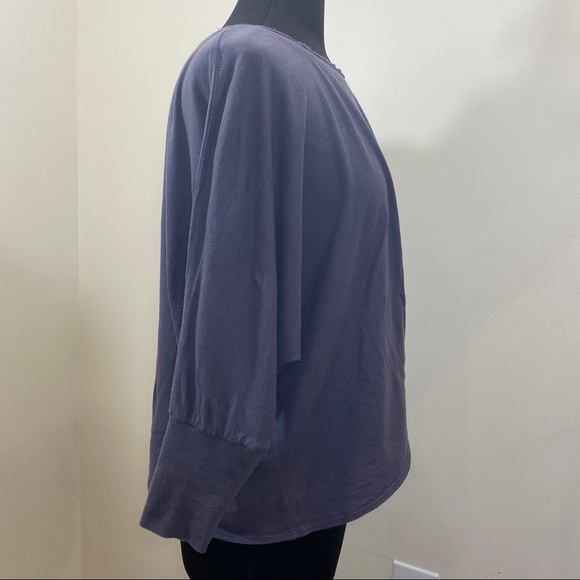 A Common Thread purple-grayish boho top. Slouchy - Picture 3 of 5